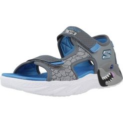 Sandały SKECHERS CREATURE-SPLASH Szary. Szare sandały damskie Skechers, bez wzorów, z syntetyku, bez obcasa, bez zapięcia. Za 217.99 zł.