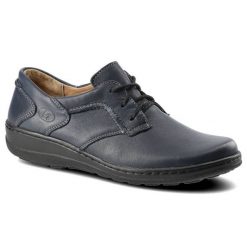 Półbuty damskie Helios, skóra naturalna sznurowane i na płaskiej podeszwie, granatowe, 715-2. Niebieskie półbuty damskie Helios, bez wzorów, ze skóry, bez obcasa, na płaskiej podeszwie, bez zapięcia. Za 205.00 zł.