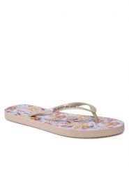 Jenny Fairy Japonki SS22-125DSTC Beżowy. Brązowe klapki damskie Jenny Fairy, bez wzorów, z syntetyku, bez obcasa, bez zapięcia. Za 69.99 zł.