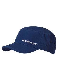 Czapka Mammut Lhasa Dorośli. Niebieskie czapki z daszkiem damskie Mammut, z aplikacjami, z materiału. Za 216.99 zł.