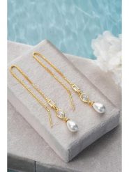 Heliophilia Pozłacane kolczyki z cyrkoniami i perłami rozmiar: onesize. Białe kolczyki damskie Heliophilia, z cyrkonią, pozłacane, z zapięciem typu bigiel. Za 86.99 zł.