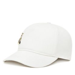 Czapka z daszkiem Patrizia Pepe. Białe czapki z daszkiem damskie Patrizia Pepe, bez wzorów. Za 349.99 zł.