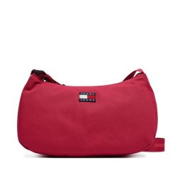 Torebka Tommy Jeans. Czerwone torebki klasyczne damskie Tommy Jeans, z jeansu, bez dodatków. Za 249.99 zł.