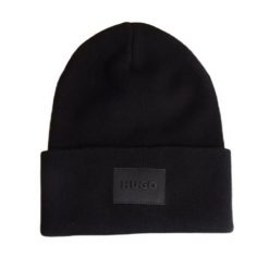 Czapka zimowa Hugo Boss Xevon Beanie Czarna - 50551508-001. Czarne czapki damskie Boss, na zimę, bez wzorów. Za 240.35 zł.