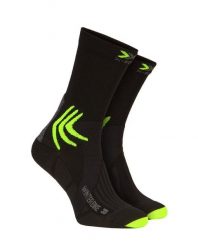 Skarpety rowerowe zimowe X-Socks WINTER BIKE 4.0. Czarne skarpetki damskie X Socks, bez wzorów, z materiału. Za 70.00 zł.