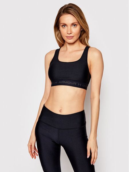 Under Armour Biustonosz sportowy Crossback 1361034 Czarny. Czarne biustonosze sportowe damskie Under Armour, bez wzorów, z syntetyku. Za 139.99 zł.