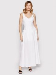 Silvian Heach Sukienka codzienna PGP22129VE Biały Regular Fit. Białe sukienki damskie Silvian Heach, bez wzorów, z wiskozy, bez ramiączek. Za 969.99 zł.