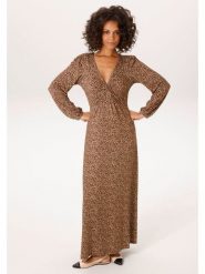 Aniston Sukienka w kolorze brązowo-kremowym rozmiar: 40. Brązowe sukienki damskie Aniston, bez wzorów, bez ramiączek. Za 173.99 zł.