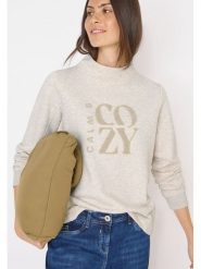 Cecil Sweter w kolorze kremowym rozmiar: XS. Brązowe swetry klasyczne damskie Cecil, xs, bez kołnierzyka. Za 140.20 zł.