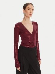 Patrizia Pepe Body 8M1735 J276 Bordowy Regular Fit. Czerwone body i gorsety Patrizia Pepe, bez wzorów, z syntetyku. Za 1,019.00 zł.