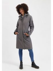 TRAVELIN' Płaszcz przejściowy "Uvana" w kolorze szarym rozmiar: XXL. Szare płaszcze damskie Travelin', s, bez wzorów, bez kaptura. Za 478.99 zł.