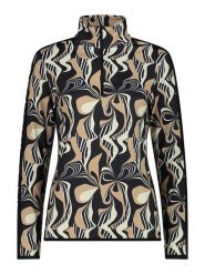 CMP Koszulka funkcyjna w kolorze czarno-beżowym rozmiar: 46. Brązowe koszulki damskie CMP, bez wzorów, bez kołnierzyka, bez ramiączek. Za 223.46 zł.