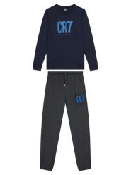 Cristiano Ronaldo CR7 Piżama 8770-42 Czarny Regular Fit. Czarne piżamy chłopięce Cristiano Ronaldo CR7, bez wzorów, z bawełny, bez ramiączek. Za 179.99 zł.