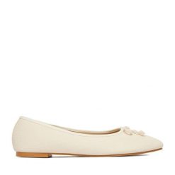 Baleriny JENNY. Białe balerinki damskie Jenny, bez wzorów. Za 59.99 zł.