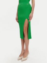 Silvian Heach Spódnica midi GPP25210LO Zielony Regular Fit. Zielone spódnice damskie Silvian Heach, l, bez wzorów, z syntetyku, midi. Za 149.99 zł.