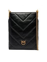 PINKO Torebka Flat Satchel AI 25-26 PCPL 105352 A2W2 Czarny. Czarne torebki wieczorowe damskie Pinko, bez wzorów, ze skóry, bez dodatków. Za 1,149.00 zł.