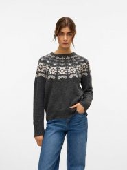 Vero Moda Sweter w kolorze antracytowym rozmiar: S. Czarne swetry klasyczne damskie Vero Moda, s, z wełny, bez kołnierzyka. Za 104.89 zł.