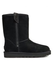 UGG Skórzane botki "Classic Short" w kolorze czarnym rozmiar: 39. Czarne botki damskie Ugg, z wełny, bez obcasa, bez zapięcia. Za 746.74 zł.