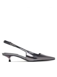 Calvin Klein Czółenka Kitten Heel Pump Sling Mirr Lth HW0HW03275 Czarny. Czarne czółenka damskie Calvin Klein, bez wzorów, ze skóry, bez obcasa. Za 569.99 zł.