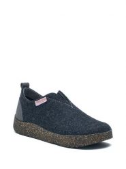 Comfortfusse Wełniane kapcie w kolorze granatowo-szarym rozmiar: 42. Niebieskie kapcie damskie Comfortfüße, z materiału. Za 227.31 zł.