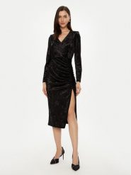 Rinascimento Sukienka koktajlowa CFC0121946003 Czarny Regular Fit. Czarne sukienki damskie Rinascimento, bez wzorów, z syntetyku, wizytowe, bez ramiączek. Za 259.99 zł.
