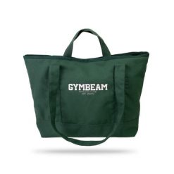Torba fitness płócienna 30 l zielona Athletic Club. Zielone torby na laptopa GYMBEAM, bez wzorów, z bawełny. Za 75.90 zł.