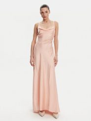 Guess Sukienka wieczorowa W5GT10 WF1T2 Koralowy Slim Fit. Pomarańczowe sukienki damskie Guess, z aplikacjami, z syntetyku, wizytowe, bez ramiączek. Za 539.99 zł.
