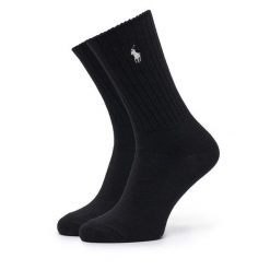 Skarpety długie Polo Ralph Lauren. Czarne skarpetki damskie Polo Ralph Lauren, bez wzorów. Za 89.99 zł.