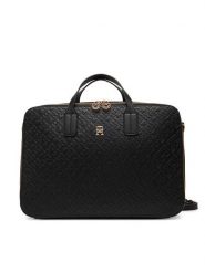 Tommy Hilfiger Torba na laptopa Th Icon Laptop Bag Mono AW0AW18003 Czarny. Czarne torby na laptopa Tommy Hilfiger, bez wzorów, ze skóry. Za 679.99 zł.