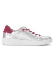Gabor Skórzane sneakersy w kolorze srebrno-różowym rozmiar: 42. Różowe obuwie sportowe damskie Gabor, bez zapięcia. Za 180.49 zł.