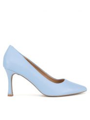 Lasocki Szpilki WYL3794-1Z Niebieski. Niebieskie szpilki damskie Lasocki, bez wzorów, ze skóry, bez obcasa, na szpilce, bez zapięcia. Za 229.99 zł.