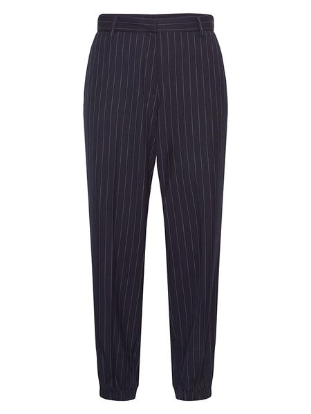 MOSS COPENHAGEN Spodnie w kolorze granatowym rozmiar: L. Niebieskie spodnie materiałowe damskie Moss Copenhagen, bez wzorów, z materiału. Za 126.75 zł.