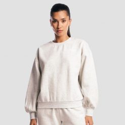 Bluza damska fitness oversize Base Cloud. Szare bluzy damskie GYMBEAM, s, bez wzorów, z bawełny, bez kaptura. Za 127.90 zł.
