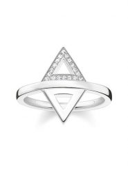 Thomas Sabo Srebrny pierścionek z cyrkoniami rozmiar: 52. Szare pierścionki damskie thomas sabo, z cyrkonią, srebrne. Za 188.85 zł.