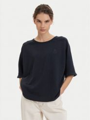 Beverly Hills Polo Club T-Shirt P-SS26W-TS0081 Granatowy Oversize. Niebieskie t-shirty damskie Beverly Hills Polo Club, m, bez wzorów, z bawełny, bez kołnierzyka. Za 149.99 zł.