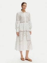 Iconique Sukienka letnia Joanna IC26-008 Biały Regular Fit. Białe sukienki damskie Iconique, bez wzorów, z bawełny, bez ramiączek. Za 599.99 zł.