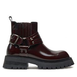 Botki Bronx. Czarne botki damskie Bronx, bez obcasa, na płaskiej podeszwie, bez zapięcia. Za 829.99 zł.