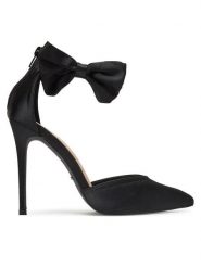 DeeZee Szpilki HT92931-A230 Czarny. Czarne szpilki damskie DeeZee, bez wzorów, z materiału, bez obcasa, na szpilce, bez zapięcia. Za 159.99 zł.