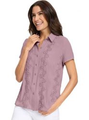 WITT WEIDEN Bluzka w kolorze szaroróżowym rozmiar: 38. Różowe bluzki damskie WITT WEIDEN, bez wzorów, bez kołnierzyka, bez ramiączek. Za 69.99 zł.