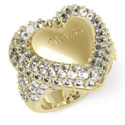 Pierścionek Guess. Żółte pierścionki damskie Guess, złote. Za 169.99 zł.
