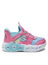 Skechers Sneakersy Infinite Heart Lights 303755N/PKMT Srebrny. Szare trampki dziewczęce Skechers, bez wzorów, z materiału, bez zapięcia. Za 129.99 zł.