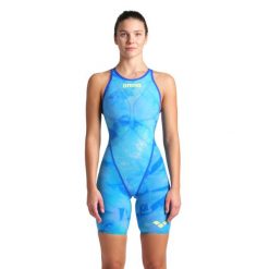 Strój Startowy Damski Arena Carbon Glide Le Cb Tie-Dye. Niebieskie kombinezony damskie Arena, bez wzorów, sportowe, bez kołnierzyka, bez ramiączek. Za 2,099.99 zł.