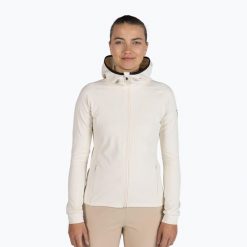 Bluza damska Rossignol Mid Layer Thin Full Zip cap. Białe bluzy damskie Rossignol, na zimę, bez wzorów, bez kaptura. Za 389.99 zł.