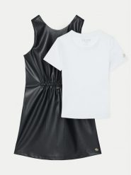 Guess Sukienka elegancka J5RK34 K8GF0 Czarny Regular Fit. Czarne sukienki dziewczęce Guess, z aplikacjami, z bawełny, bez ramiączek. Za 219.99 zł.