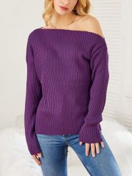 LA Angels Sweter w kolorze fioletowym rozmiar: XL. Różowe swetry klasyczne damskie LA Angels, xl, z bawełny, bez kołnierzyka. Za 143.22 zł.