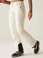 Dare 2b Spodnie narciarskie "Diminish" w kolorze kremowym rozmiar: 34. Brązowe spodnie sportowe damskie Dare 2b, m, bez wzorów, narciarskie. Za 210.32 zł.