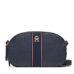 Torebka Tommy Hilfiger. Niebieskie listonoszki damskie Tommy Hilfiger, bez wzorów, bez dodatków. Za 289.99 zł.