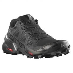 Buty do biegania damskie Salomon Speedcross 6. Czarne obuwie sportowe damskie Salomon, z materiału, bez zapięcia, do biegania, salomon speedcross. Za 712.00 zł.