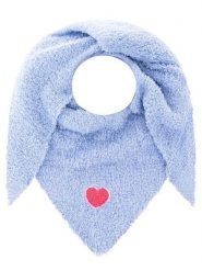 Zwillingsherz Chusta trójkątna "Heart Patch" w kolorze błękitnym - 208 x 80 cm rozmiar: onesize. Niebieskie chusty damskie Zwillingsherz, bez wzorów, z materiału. Za 82.95 zł.