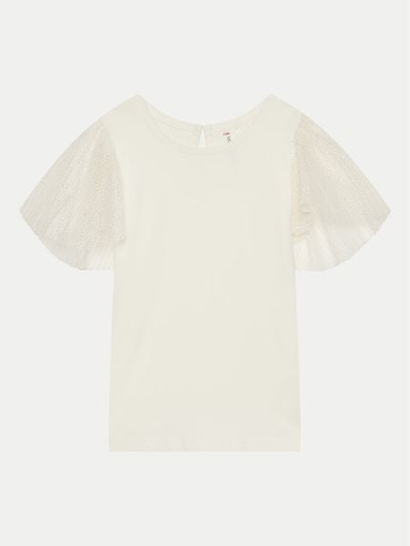 Coccodrillo T-Shirt WC4143201EJG Écru Regular Fit. Koszulki i t-shirty dziewczęce COCCODRILLO, bez wzorów, z bawełny, bez kołnierzyka, bez ramiączek. Za 39.99 zł.